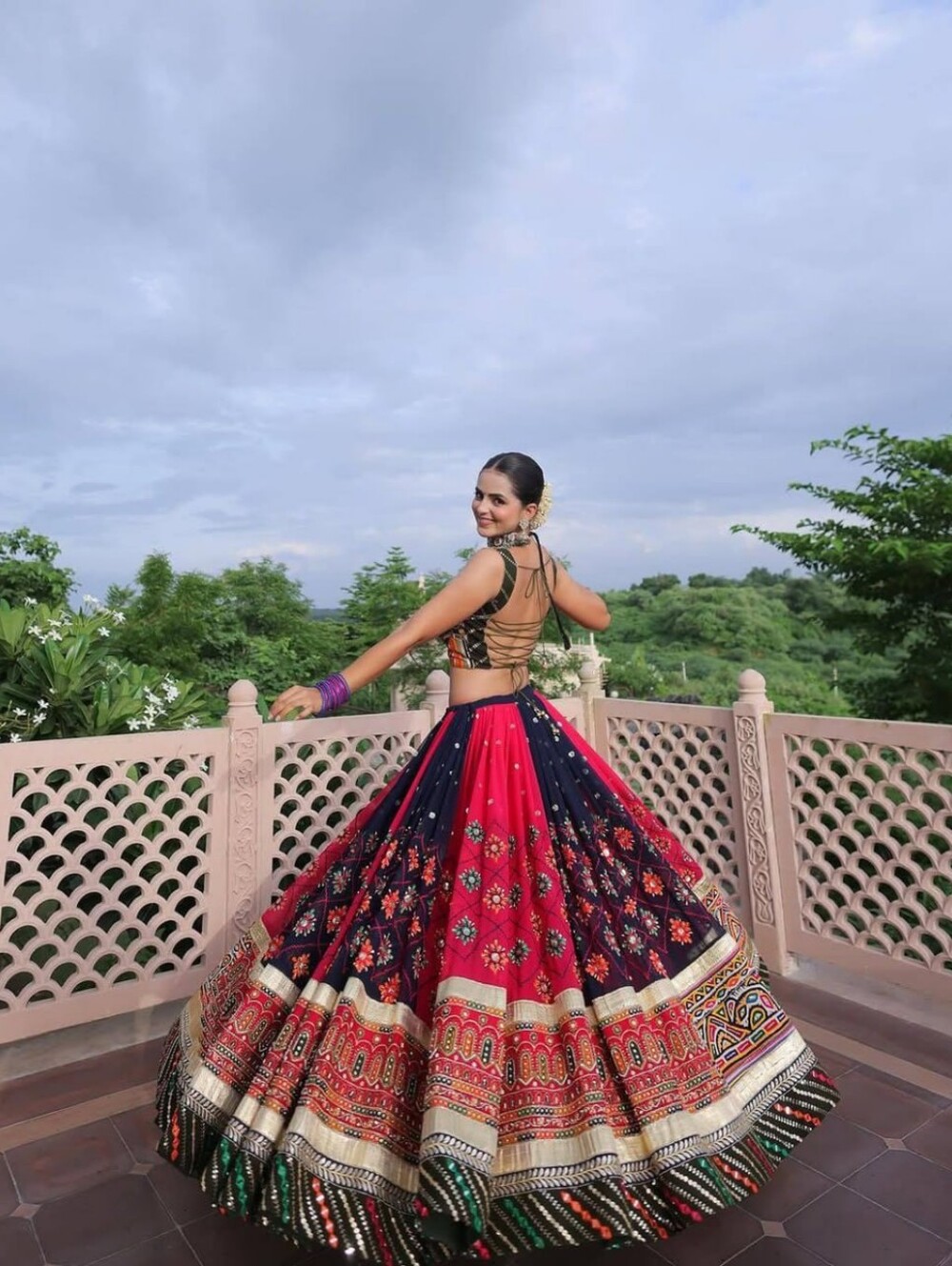 Black Navratri Lehenga Choli for Women | Gujarati Chaniya Choli | Garba Dress |